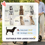 PawHut Dog Stroller for Large Dogs, One-Click Folding 4 Wheel Large Pet Stroller Wagon for Multiple Pets, All Terrain Spring Suspension w/ 8-Position Adjustable Handle, Mesh Window, Up to 66 LBS, Teal