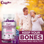 CocoaNee 3 Packs 3000MG Glucosamine Chondroitin Gummies, Extra Strength Joint Support Supplement with MSM & Elderberry, Flexibility, Antioxidant Immune Support Gummy for Adults, Men & Women 180Cts