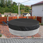 8ft Extra Large Round Stock Tank Pool Cover,Steel Round Stock Tank Pools Cover for Protection from Debris, Leaves, Dust - Waterproof and UV Resistant,Stock Tank Pools Cover with Drawstring Design