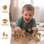 Toymany 8PCS Realistic Lion Tiger Cheetah Leopard Figurines Toy