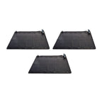 INTEX 47"x47" Solar Pool Water Heater Mat for 8,000 Gallon Above Ground Swimming Pool with Hose Attachment 2 Adaptors and Bypass Valve, Black (3-Pack)