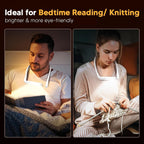 EastPin Neck Light, Rechargeable Book Light for Reading, Bright Dual Lamps
