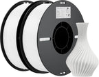 Creality 3D Printer Filament, 3D Printing Filament Tougher and Stronger, Accuracy +/- 0.02mm,2kg,White*2