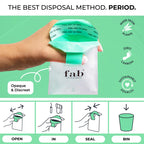 Fab Little Bag Sanitary Waste Bags - Pack of 200 Dispenser Bags (Dispenser Sold Separately) - Prevents Odours, No Mess, Eco Friendly