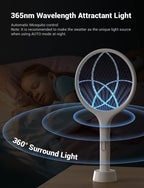 YISSVIC Electric Fly Swatter 4000V Bug Zapper Racket Dual Mode