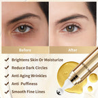 5% Caffeine Eye Serum, Hyaluronic Acid Under Eyes Cream for Dark Circles and Puffiness Anti Aging with 360° Massage Ball Reduce Wrinkles, Fine Lines and Eye Bags Treatment for Men/Women 0.67 fl. oz