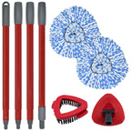 Mop Replacement for Ocedar, Mop for O Cedar, Replacement Mop for O Cedar Spin Mop Contains 4-Section Mop Handle 2 Mop Replace Head 1 Mop Base 1 Scrubber Mop Head for O-Cedar Spin Mop