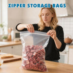 100 Pack Large 3 Gallon Storage Bags with Zipper Top, 16 x 18in Zipper Bags