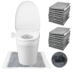 30 Pack Disposable Toilet Mats,Absorbent Toilet Floor Protector Non-Slip Bathroom Potty Training Mats,U Shaped Toilet Mat for Potty Training, Anti-Urine Commode Mat for Children