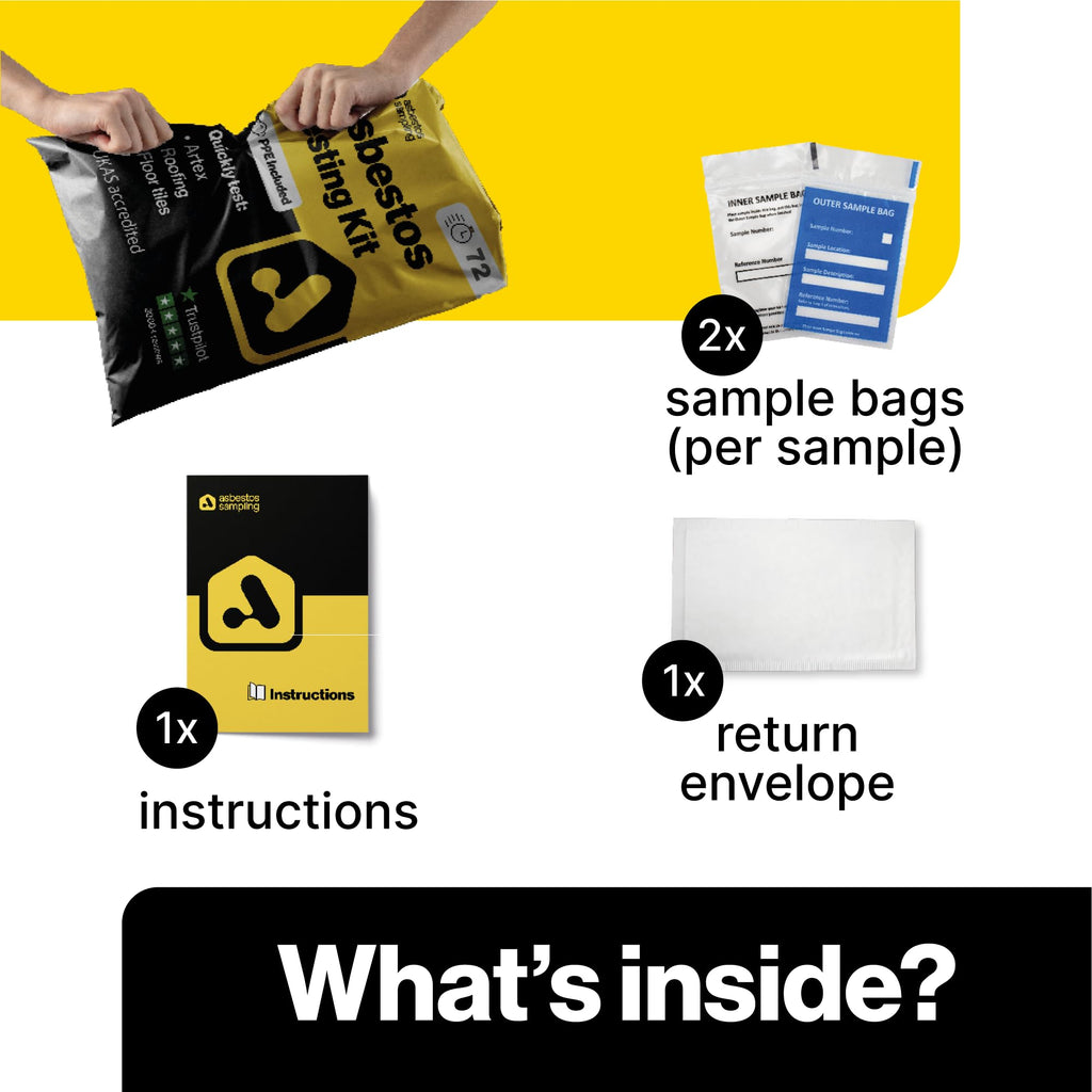 Asbestos Test Kit - Sample Only Testing - 72hr (3 Business Day) NVLAP lab Result with lab Testing fee Included. (1 Samples)