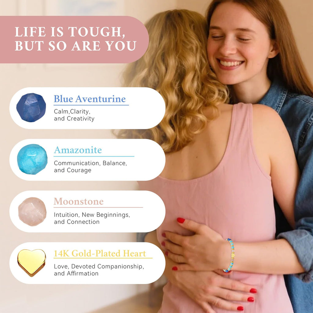yupoxiu Natural Stone Bracelets - Inspirational Birthday Gifts for Women