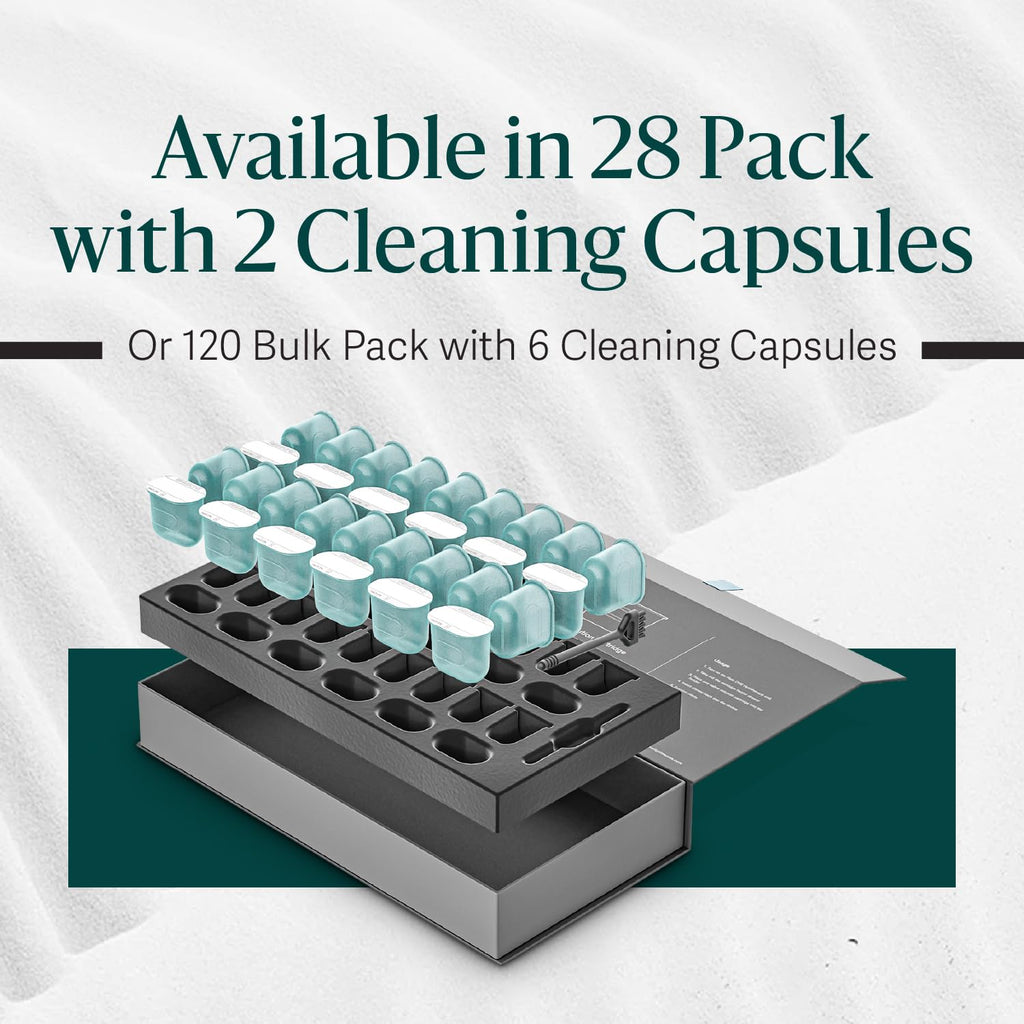 Clearlight Saline & Cleaning Capsules for Halo ONE Halotherapy Device - Natural Respiratory Support - Allergy, Acne, Eczema & Breathing Relief Pods