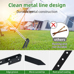 20 Pack Landscape Edging Stakes, 10" Double-Hole Steel Ground Spikes