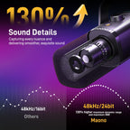 MAONO XLR/USB Gaming Microphone for PC, Dynamic Computer Mic for Streaming Podcasting, Noise Reduction, Mute, Volume Control, RGB Boom Mic for Vocal Recording,Voice-Over, PD100XS Black