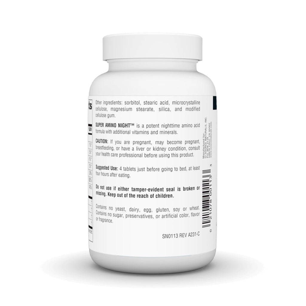 Source Naturals Super Amino Night - Advanced Amino Acid Formula* - 240 Tablets