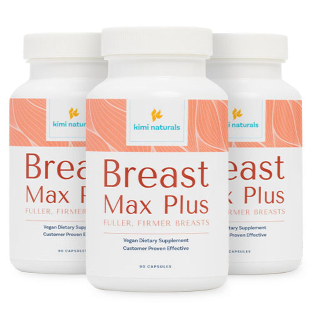 KIMI Naturals Breast Max Plus - Breast Enhancement Pills | Breast Enlargement Supplements with Fenugreek, Breast Growth, Supports Breast Firmness - 3 Month Supply