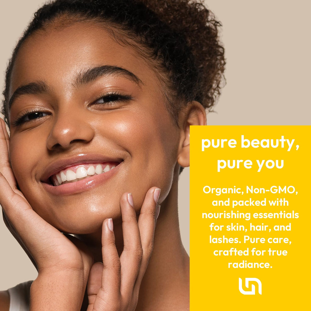 Us Naturals 16oz Organic Castor Oil – Glass Bottle – USDA Certified Organic & Non-GMO – 100% Pure, Cold-pressed, Unrefined, Hexane-free – Premium Glow-Boosting Oil for Skin, Hair, Lashes, Nails & More