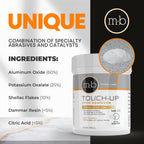 MB-11 Marble Polishing Powder with Microfiber Cloth and Gloves - Spot Polish Water Stains, Rings or Etches to Restore Marble, Travertine, Limestone or Onyx