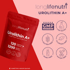 Urolithin A 1200mg - 120 Vegetarian Capsules of Pure Pomegranate-Derived Postbiotic, Third-Party Tested, GMP Certified, No Fillers, Vegan