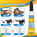 INSOIA Super Glue Liquid Clear, 24 x 3g, All Purpose Single-Use