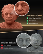 SUNLU ABS-Like 3D Printer Resin 2.0, 14K 3D Resin, Superior Precision, for Detail Printing Miniatures, Smooth Matte Surface, Suit for most LCD Printer, 405nm UV Curing Photopolymer 3D Resin, 2KG, Grey