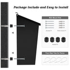 KYODOLED Wall-Mount Mailbox for House, Large Capacity Mail Box, Galvanized Steel Rust-Proof Metal Post Box, Mailboxes for Outside,15.7"x9.9"x4.9" Black
