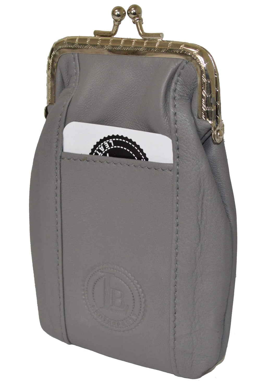 Leather Cigarette Case Pack Holder Regular or 100's Lighter Pocket by Leatherboss (Grey)