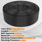 CheeMuii 300 FT 1/4" DOT Air Line 1/4 PA12 Nylon Pneumatic Tubing 91 Meter 1/4 Inch OD Pneumatic Air Tubing Pipe Hose Line for Semi Truck Trailer or Industrial Air System