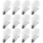 LUXRITE A19 LED Bulb 75W Equivalent, 1100 Lumens, 2700K Warm White, Dimmable Standard LED Light Bulbs 11W, Enclosed Fixture Rated, Energy Star, E26 Medium Base - Indoor and Outdoor (12 Pack)