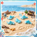 Geelin 50 Pcs Mini Resin Hammerhead Shark Figurines Tiny Resin Figurines Small Ornament Charms Figure Tiny Animals for Landscape Aquarium Garden Desktop Birthday Party