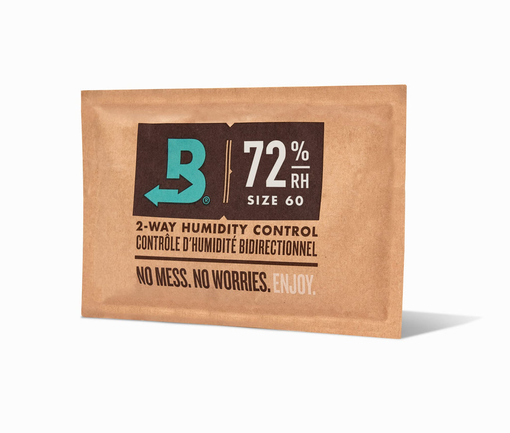 Boveda Starter Kit Bundle: Season a Wooden Storage Box Plus Maintain Humidity with 2-Way Humidity Control | Includes (2) Each Size 60 Boveda 84% RH & 72% RH | 1-Count