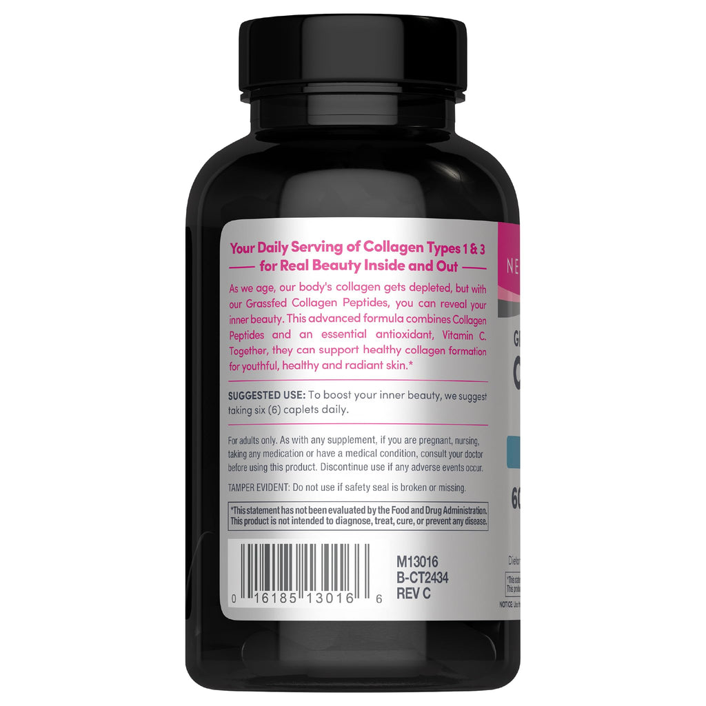 NeoCell Collagen Peptides Pills | 360 Caplets | with Vitamin C | Supplement for Women and Men