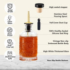 Shining Craft Syrup Dispenser Bottles Set, 4 Pack 7 OZ Bottles With Metal Pour Spout and Labels for Syrups, SC055 (4 Pack)