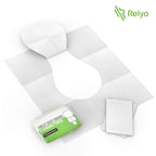 Toilet Seat Cover Paper Flushable (50 Pack) - XL for Adults and Kids Potty Training, 100% Biodegradable Travel Supplies Essentials for Public Restrooms, Airplane, Camping, Festivals