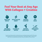 Purely Inspired Collagen and Creatine Powder, Watermelon Strawberry - 10g Collagen & 3g Creatine Builds Lean Muscle - Flavored Drink Mix with Key Electrolytes - Gluten-Free & Zero Sugar