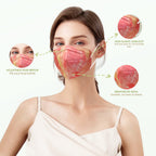 Wecolor KN95 Face Masks 50 Pack 5-Ply Breathable Safety Respirator Multicolor Cup Dust Disposable KN95 Mask