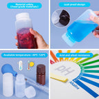 UMETASS 2 oz Wide Mouth HDPE Amber Bottles (5 Pcs) - Lab Grade, Leak-proof for Reagents & Water Samples