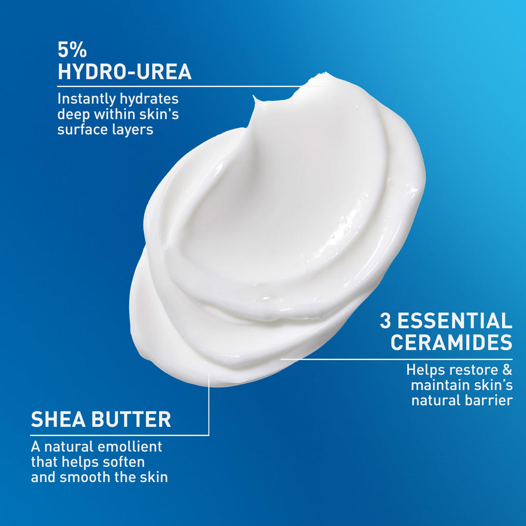 CeraVe Intensive Moisturizing Cream, Body Moisturizer With Shea Butter, 72H Hydration + Skin Barrier Repair, Fragrance-Free Body Lotion For Extremely Dry Skin, 19oz