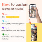 Custom Lighter Stickers with Own Pictures, Personalize Lighters PVC Film Wraps Reusable up to 3 Times - 6 Pack Upload 6 Photos Suitable for Bic Pocket Lighter Ideal for Gifts