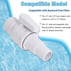 SP0729 Econoline 2 Way Ball Valve Replacement Compatible with Hayward – 1.5" MIP x 1.5" - 1.25" Hose Adapter Econoline ABS Valve, 50 psi, Non-Corrosive