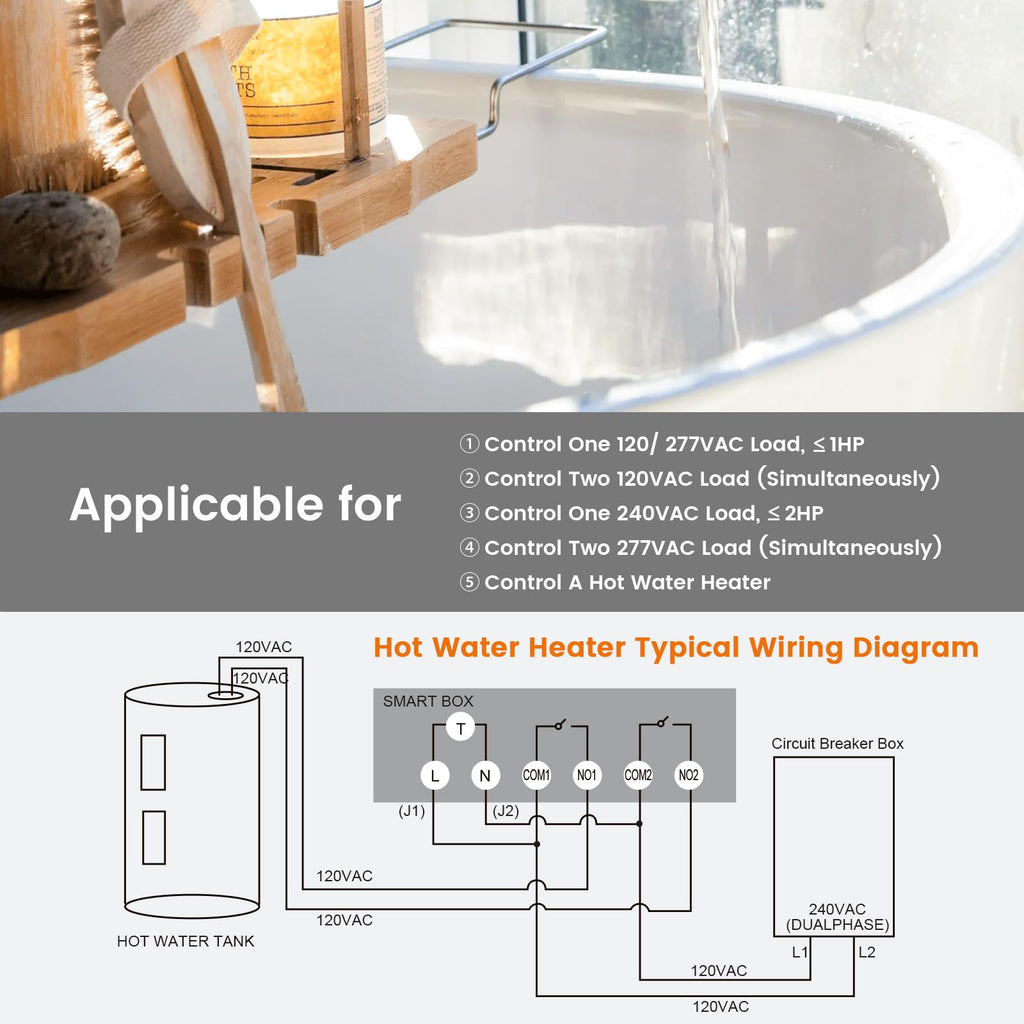 Suraielec Pool Timer, 7-Day 24-Hour Digital Pool Pump Timer, 40 AMP Heavy Duty, 120/240/277 VAC, Outdoor Metal Casing, Electric Switch Box for Swimming Pump, Hot Water Heater, Spa, Lights
