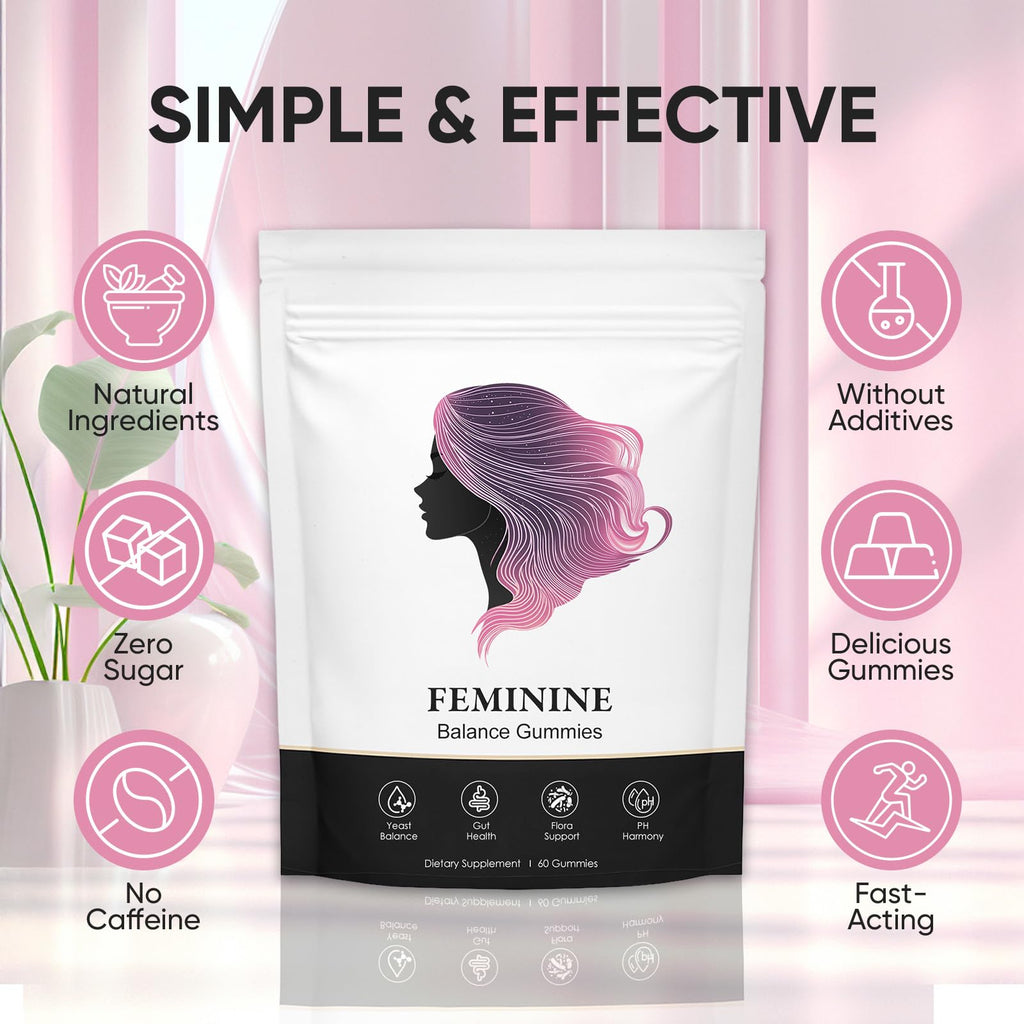 FITactic Nuora Feminine Balance Gummies for Women, PH Balance, Healthy Odor, Flora and Immune Support, Vaginal Health Support, Vegan Hawaiian Pineapple, 60 Count (1)