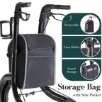 HolyHeal 3 Wheel Walkers for Seniors, Lightweight Rollator Walkers Foldable for Elderly with Cane Hold and Cup Hold, Height Adjustable Aluminum Three Wheel Rolling Walker Mobility Aid, Black