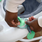 Ingenuity Smooth Strides Activity Baby Walker - Chambray, Developmental Walker, 3 Adjustable Heights, Toys Included, 6M-12M