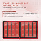 Premium Card Binder 12 Pocket for 720 Pockets Trading Card Binder, PU Zipper Card Collection Album, Sturdy Side-Loading Card Book Holder for MTG, TCG, Game Cards, Sports Cards