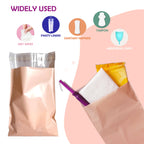 JoseHana Disposable Sanitary Bags, 300 Pcs Sanitary Napkin Disposal Bag with Self-sealing Seals, Personal Disposal Bags for Period, Feminine Hygiene for Personal or Pet Waste, 10" x 6", Pink