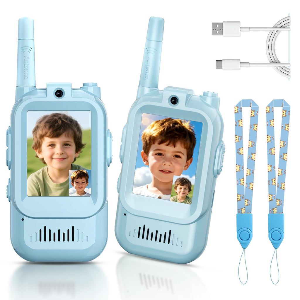 Video Walkie Talkies for Kids, 2 Pack Kids Two Way Radio Toy Walkie Talkies