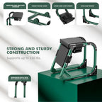 Tcoivs Knee Seat, Foldable Garden Kneeler and Seat, with Adjustable Kneeling Pad and Soft Seat Cushion, Supports Up to 350 LBS