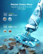 InoKraft Pool Vacuum for Above Ground Pool, Cordless Pool Vacuum for Inground Pools, Rechargeable Pool Cleaner with Powerful Suction, Above Ground Pool Vacuum with 59” Extendable Pole, Blue