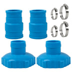 TonGass Pool Vacuum Hose Adapter Kit Compatible with Intex Adapter B – 1.5" to 1.25" Pool Hoses Connector with Stainless Steel Clamps for Above Ground Pool Skimmer & Filter Pump Hoses – 2 Set